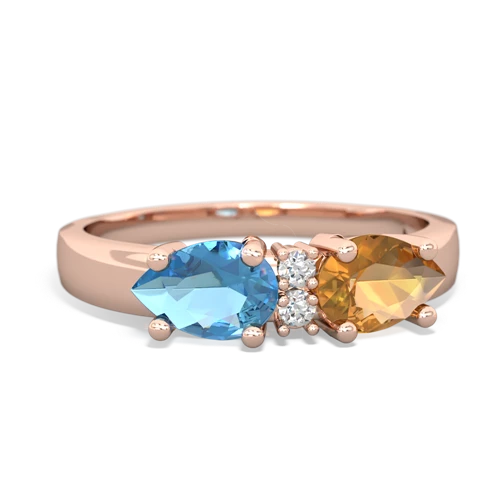 citrine-blue topaz timeless ring