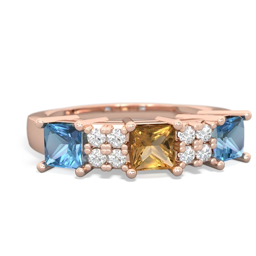 citrine-blue topaz timeless ring