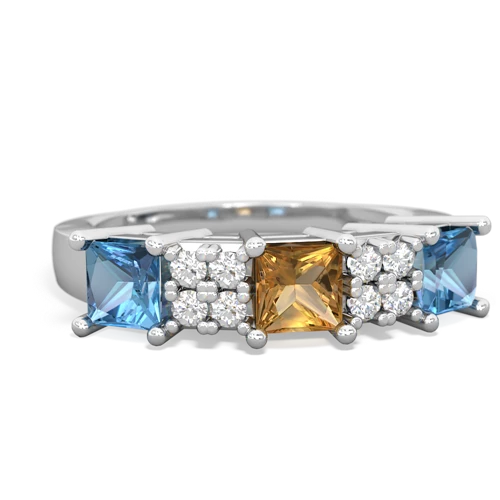 citrine-blue topaz timeless ring