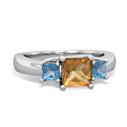 citrine-blue topaz timeless ring