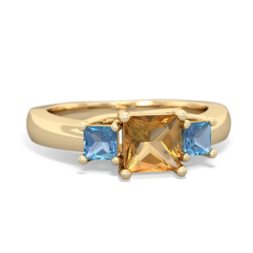 citrine-blue topaz timeless ring