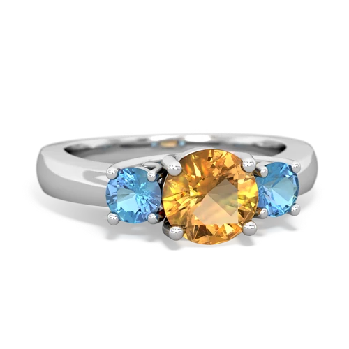 citrine-blue topaz timeless ring