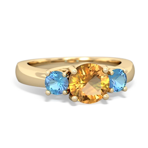 citrine-blue topaz timeless ring