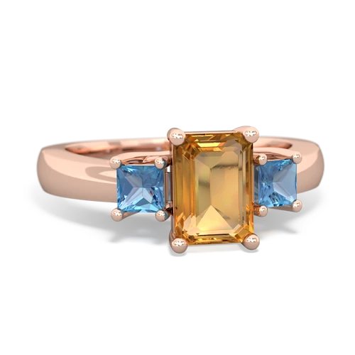 citrine-blue topaz timeless ring