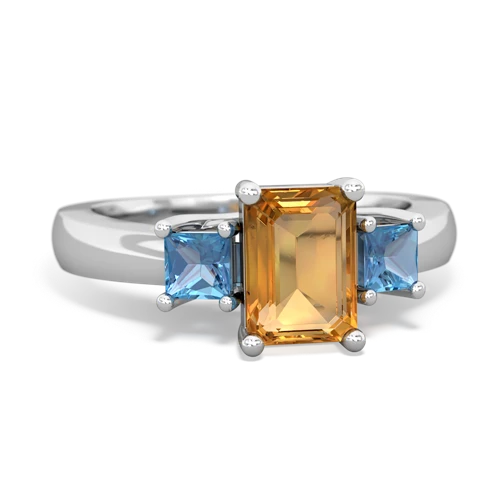 citrine-blue topaz timeless ring