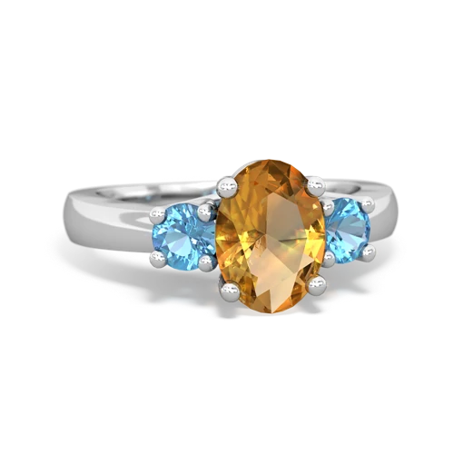 citrine-blue topaz timeless ring