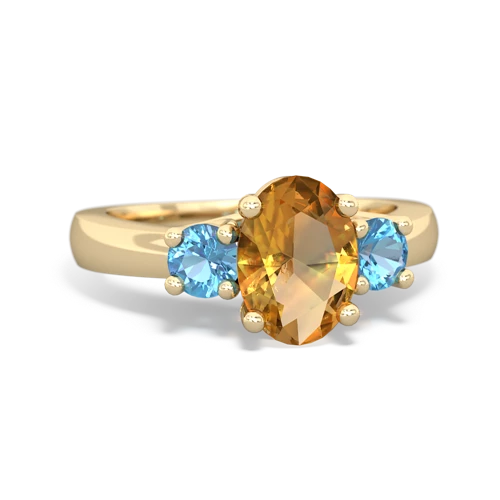 citrine-blue topaz timeless ring