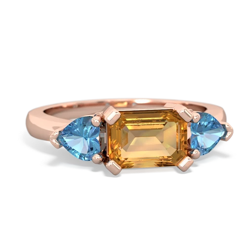 citrine-blue topaz timeless ring