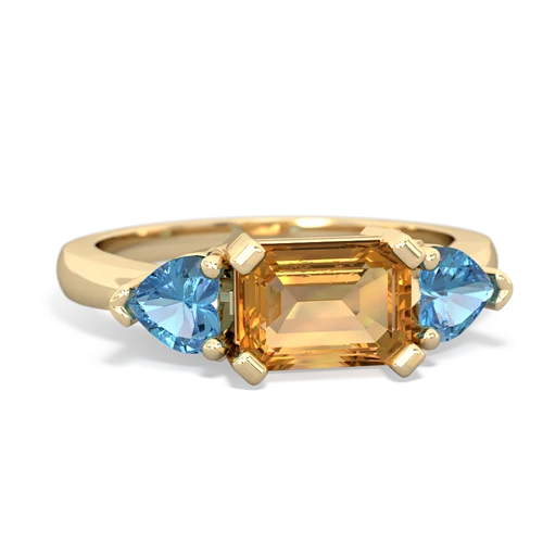 citrine-blue topaz timeless ring