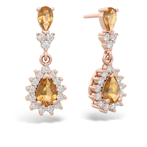 citrine-citrine dangle earrings