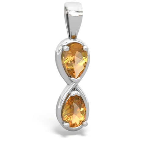 citrine-citrine infinity pendant