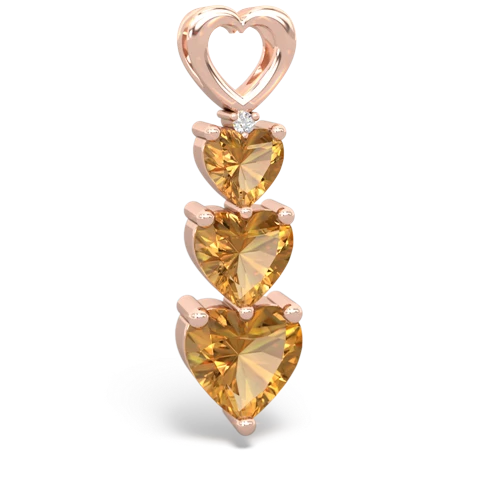 tourmaline-pink sapphire three stone pendant