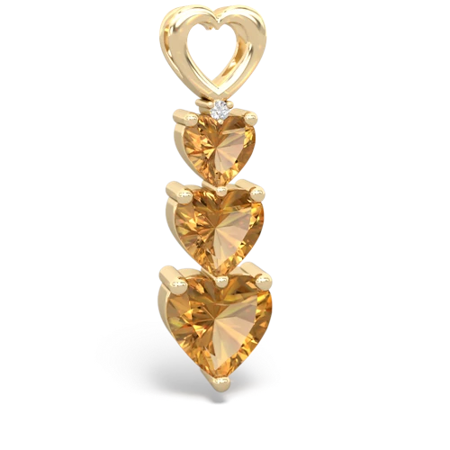 Citrine Genuine Citrine with Genuine Citrine and  Past Present Future pendant Pendant