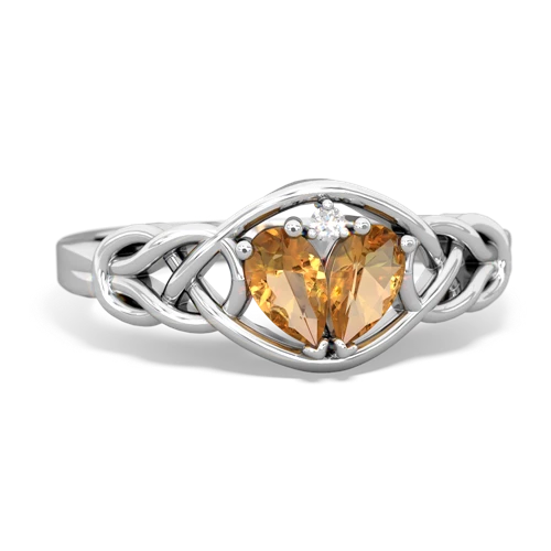 citrine-citrine celtic knot ring