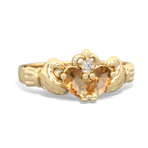 citrine-citrine claddagh ring