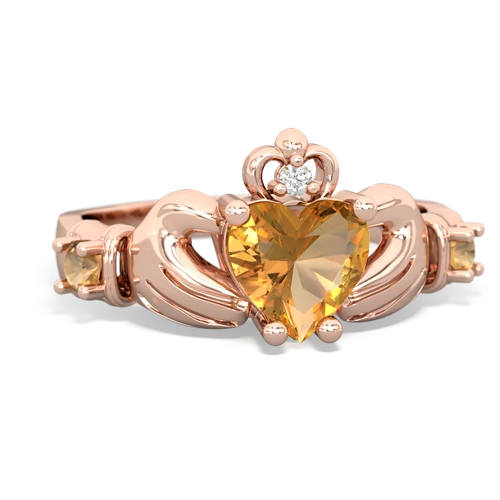 fire opal-onyx claddagh ring