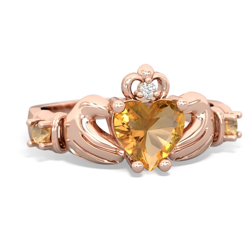 citrine-citrine claddagh ring