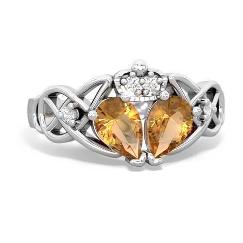 citrine-citrine claddagh ring