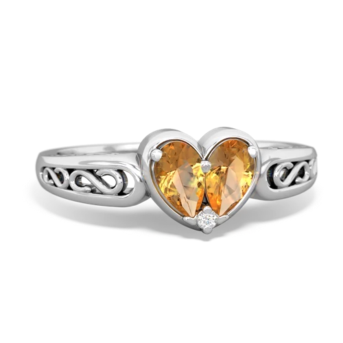 citrine-citrine filligree ring