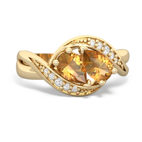 Citrine Genuine Citrine with Genuine Citrine Summer Winds ring Ring