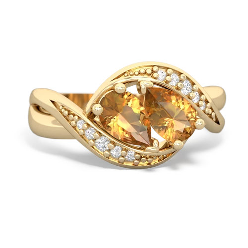 citrine-citrine keepsake curls ring