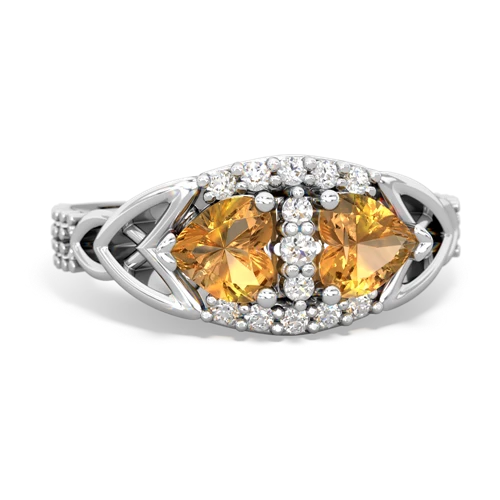 citrine-citrine keepsake engagement ring