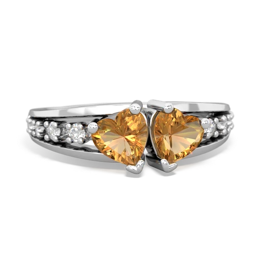 citrine-citrine modern ring