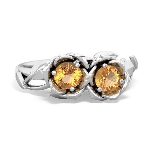 citrine-citrine roses ring