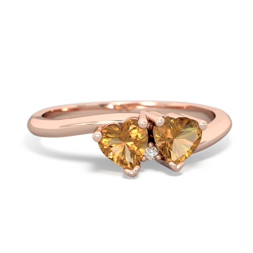 citrine-citrine sweethearts promise ring