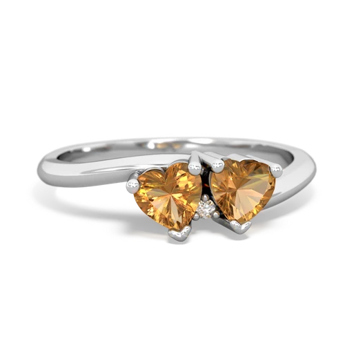 citrine-citrine sweethearts promise ring