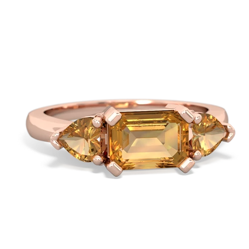 citrine-lab emerald timeless ring