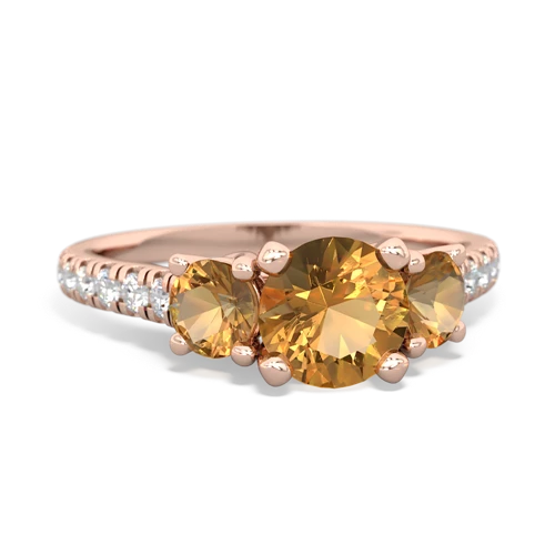 citrine-citrine trellis pave ring