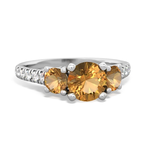 citrine-citrine trellis pave ring