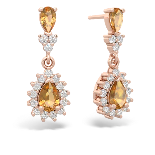 citrine dangle earrings