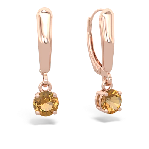 citrine lever-back earrings