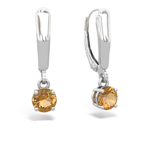 citrine lever-back earrings