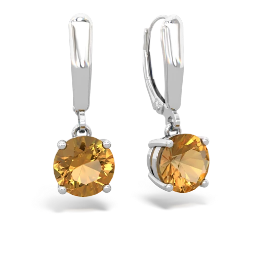 citrine lever-back earrings