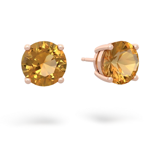 citrine round-stud earrings