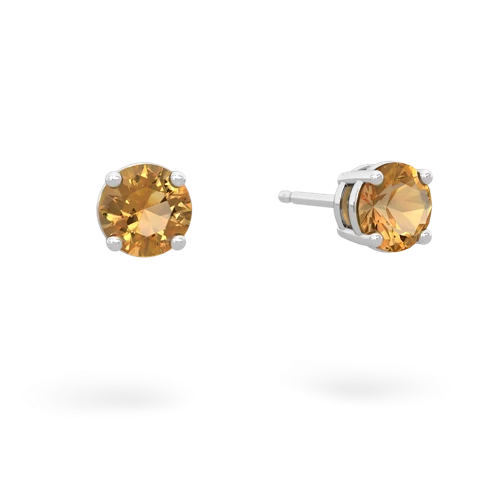 citrine stud earrings