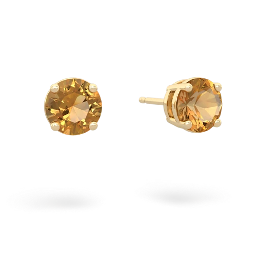 citrine stud earrings