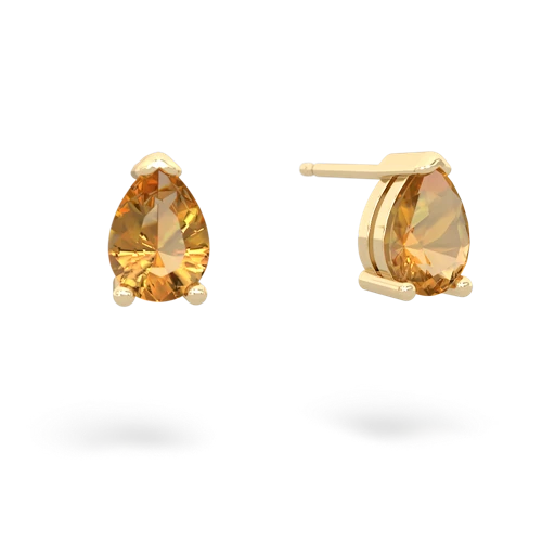 citrine stud earrings