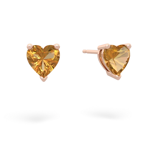 citrine stud earrings