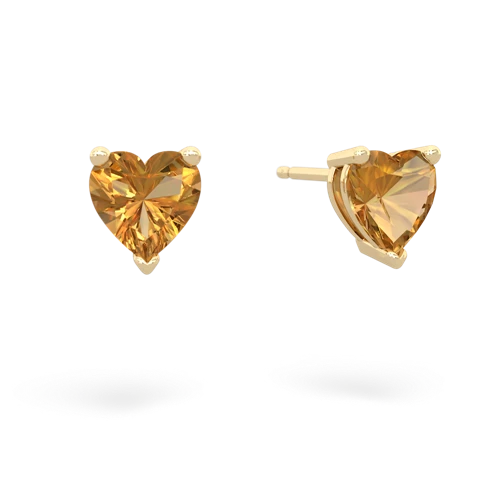 citrine stud earrings