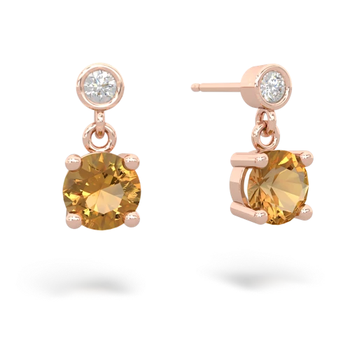 citrine stud earrings