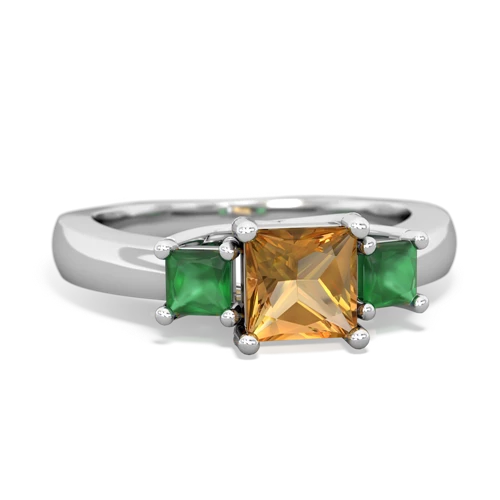 citrine-emerald timeless ring