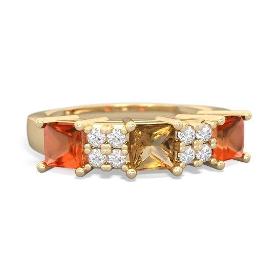 citrine-fire opal timeless ring