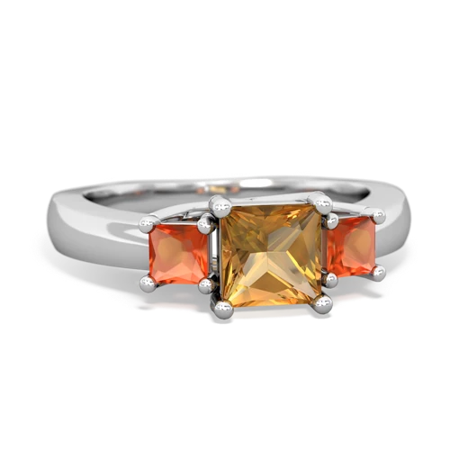 citrine-fire opal timeless ring