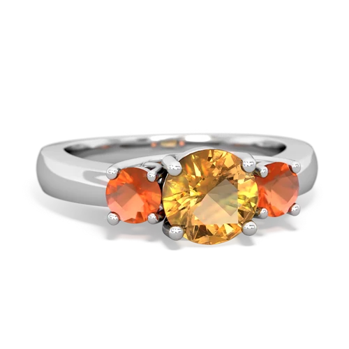 citrine-fire opal timeless ring