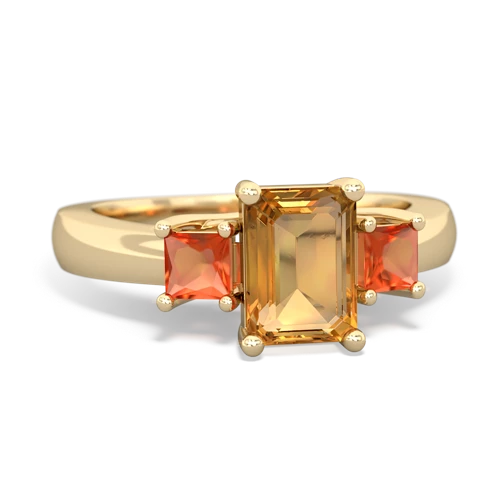 citrine-fire opal timeless ring