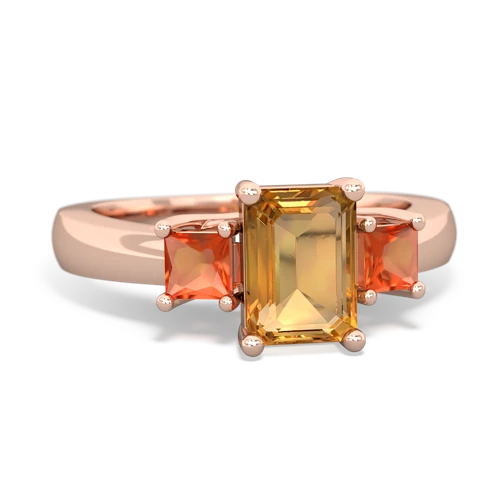 citrine-fire opal timeless ring